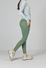 Load image into Gallery viewer, Two Stripe Overlock Stitch Detail Leggings
